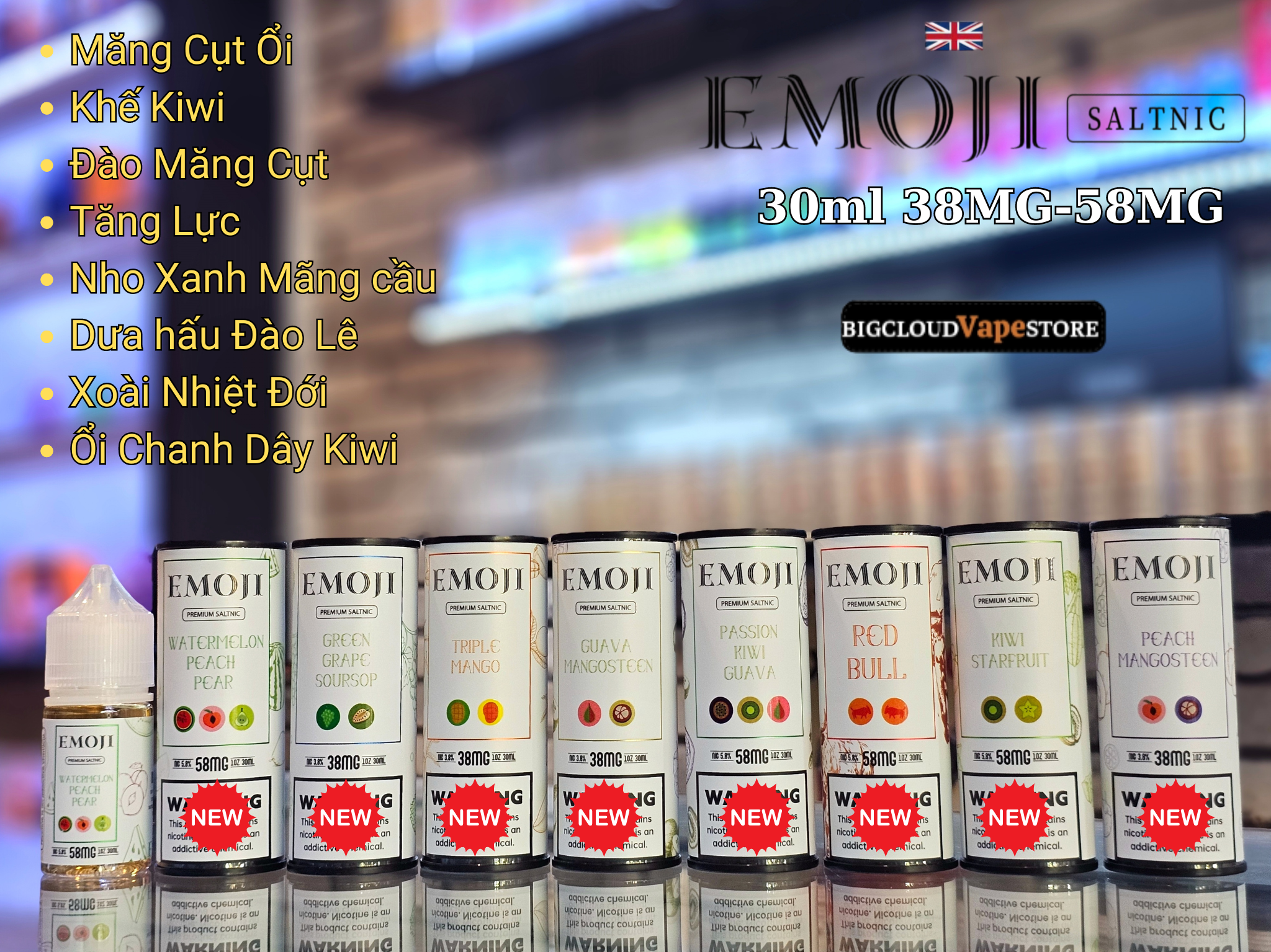 Emoji Salt 30ml 38MG-58MG